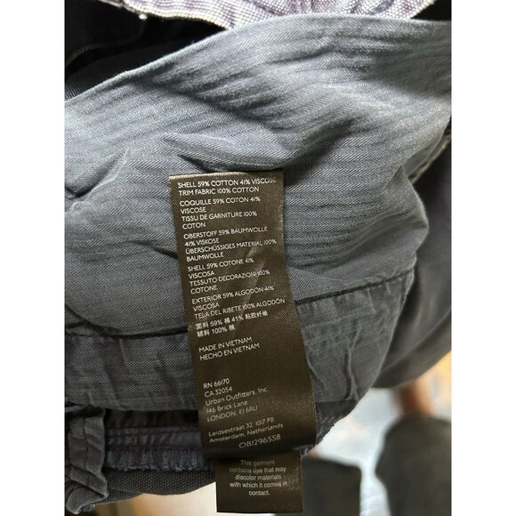 Free People Paperbag Waist Pants High Waist Button Front Baggy Mom Boho Blue xs - Picture 7 of 7